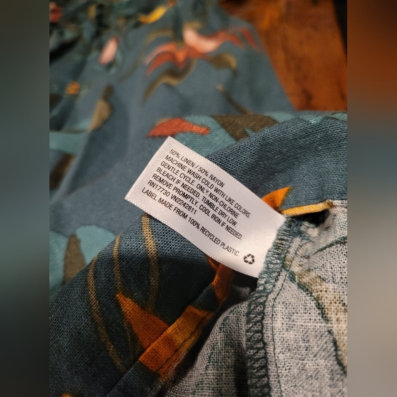 Ava & Viv Linen-Blend Dress 1X - Picture 4 of 6